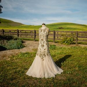 Needle & Thread BHLDN Sequin, Beaded Tulle Gown